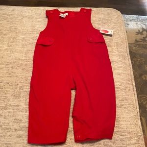 Petit Ami red corduroy longall